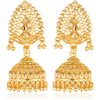                       South Screw back alloy Gold plated Jhumki, Jhumka, Jhumkas Earring for Women and Girls[VFJ1487ERG]                                              