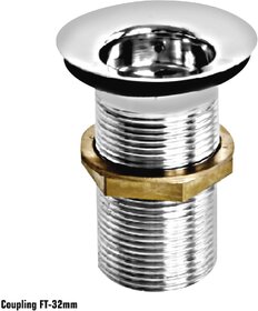 Sanjay Chilly SS Waste Coupling Full Thread for Wash Basin Brass nut Waste Coupling 32 MM