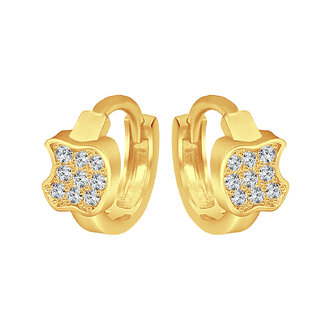                       Alloy Gold Plated Bali Hoop Earring Dangle Earring Earring for Women and Girls  [VFJ1549ERG]                                              