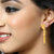 Filigree work Gold Plated alloy Hoop Earring Clip on fancy drop Bali Earring for Women and Girls