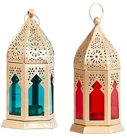 A F Decor Hanging Murracan Lantern/Tealight Holder with Tealight Candle Hanging Light for IndoorOutdoor Home Dcor Pack