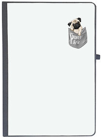 UDNAG Ruled Notebook Diary 'Pug | Pug in Pocket', [A5 80Pages 80GSM]