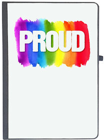 UDNAG Ruled Notebook Diary 'LGBTQ | Proud to be LGBTQ', [A5 80Pages 80GSM]