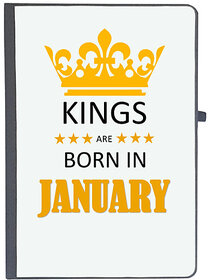 UDNAG Ruled Notebook Diary 'Birthday | Kings are born in January', [A5 80Pages 80GSM]