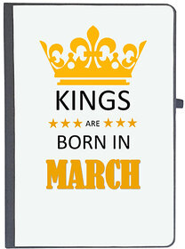 UDNAG Ruled Notebook Diary 'Birthday | Kings are born in March', [A5 80Pages 80GSM]