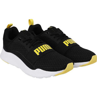                       Puma Men's Wired Black-Blazing Yellow Sports Shoe                                              