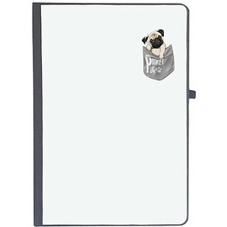 UDNAG Ruled Notebook Diary 'Pug | Pug in Pocket', [A5 80Pages 80GSM]