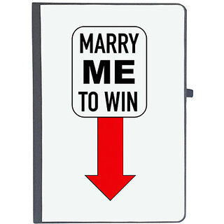 UDNAG Ruled Notebook Diary 'Marry me to win this', [A5 80Pages 80GSM]