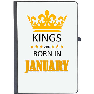 UDNAG Ruled Notebook Diary 'Birthday | Kings are born in January', [A5 80Pages 80GSM]
