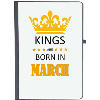 UDNAG Ruled Notebook Diary 'Birthday | Kings are born in March', [A5 80Pages 80GSM]