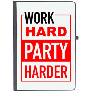                       UDNAG Ruled Notebook Diary 'Work hard party harder', [A5 80Pages 80GSM]                                              