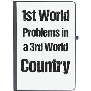                      UDNAG Ruled Notebook Diary '1st world problem in 3rd world country', [A5 80Pages 80GSM]                                              