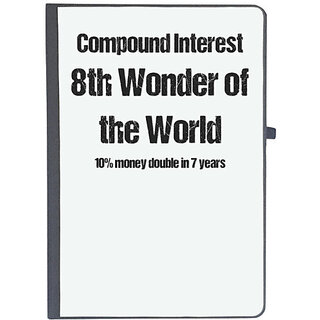                       UDNAG Ruled Notebook Diary '8th Wonder | compound interest 8th wonder of the world', [A5 80Pages 80GSM]                                              