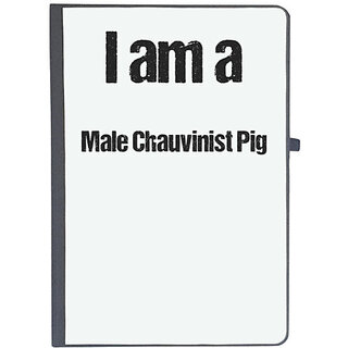                       UDNAG Ruled Notebook Diary 'Chauvinist Pig | I am a male chauvinist pig', [A5 80Pages 80GSM]                                              