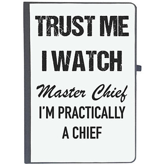                       UDNAG Ruled Notebook Diary 'Master Chief | I watch Master chief, I'm Practically a Chief', [A5 80Pages 80GSM]                                              