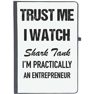                       UDNAG Ruled Notebook Diary 'Entrepreneur | I watch Shark Tank, I'm Practically a Entrepreneur', [A5 80Pages 80GSM]                                              
