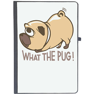                       UDNAG Ruled Notebook Diary 'Pug | What the pug !', [A5 80Pages 80GSM]                                              
