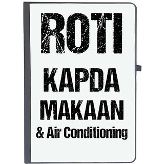                       UDNAG Ruled Notebook Diary 'Requirnments | Roti Kapda Makan and Air conditioning', [A5 80Pages 80GSM]                                              