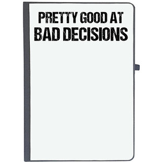                       UDNAG Ruled Notebook Diary 'Decision Maker | Pretty good at bad decisions', [A5 80Pages 80GSM]                                              