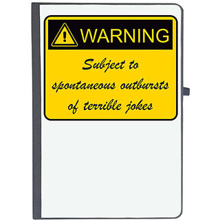                       UDNAG Ruled Notebook Diary 'Warning | Subject to spontaneous outbursts of terrible joke', [A5 80Pages 80GSM]                                              