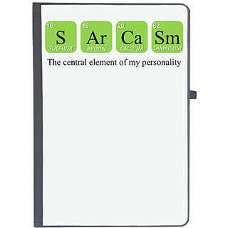                       UDNAG Ruled Notebook Diary 'Element | S Ar Ca Sm the central element of my personality', [A5 80Pages 80GSM]                                              