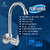 CUROVIT Torrent ZINC ALLOY Sink Cock Wall Mounted Chrome Finish Swinging Spout Quarter Turn with Wall Flange for Kitchen