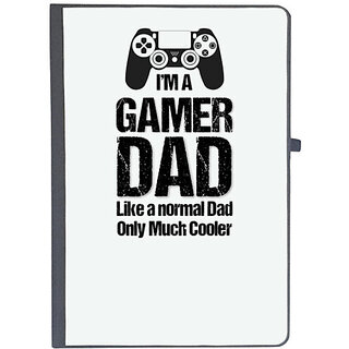                       UDNAG Ruled Notebook Diary 'Dad | I am a gamer Dad like a normal dad much cooler', [A5 80Pages 80GSM]                                              