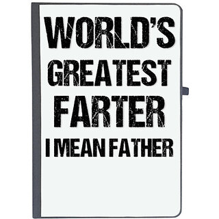                       UDNAG Ruled Notebook Diary 'Father | Worlds greatest farter i mean father', [A5 80Pages 80GSM]                                              