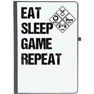                       UDNAG Ruled Notebook Diary 'cycle | Eat Sleep Game Repeat', [A5 80Pages 80GSM]                                              