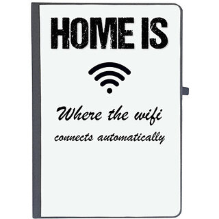                       UDNAG Ruled Notebook Diary 'Wifi | Home is where the wifi connect automatically', [A5 80Pages 80GSM]                                              