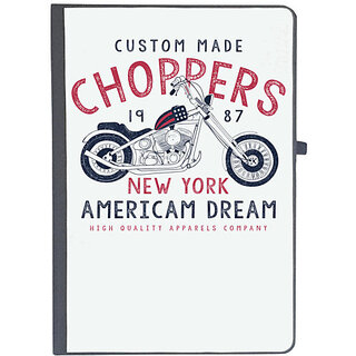                       UDNAG Ruled Notebook Diary 'Choppers Bike | Custom Made Choppers American Dream', [A5 80Pages 80GSM]                                              