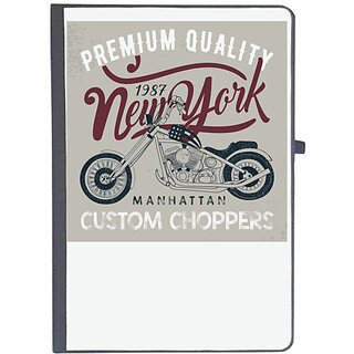                       UDNAG Ruled Notebook Diary 'Premium Quality New York Motorcycles', [A5 80Pages 80GSM]                                              