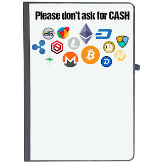                       UDNAG Ruled Notebook Diary 'Currancy | Please dont ask for Cash | Cashless', [A5 80Pages 80GSM]                                              