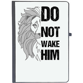 UDNAG Ruled Notebook Diary 'Lion | Do not wake him', [A5 80Pages 80GSM]