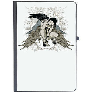                      UDNAG Ruled Notebook Diary 'Death | Crow and fairy queen', [A5 80Pages 80GSM]                                              