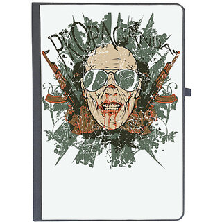                       UDNAG Ruled Notebook Diary 'Death | Propaganda death blood and guns', [A5 80Pages 80GSM]                                              