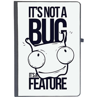                       UDNAG Ruled Notebook Diary 'Meme | Its not a bug its feature', [A5 80Pages 80GSM]                                              