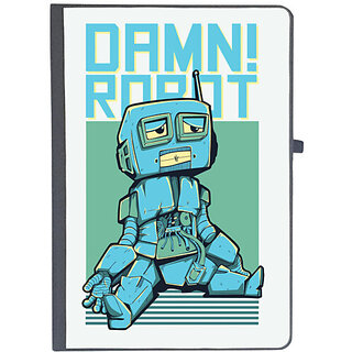                       UDNAG Ruled Notebook Diary 'Robot | Damn Robot', [A5 80Pages 80GSM]                                              