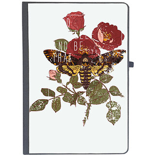                       UDNAG Ruled Notebook Diary 'Flowers | Rose and moth', [A5 80Pages 80GSM]                                              