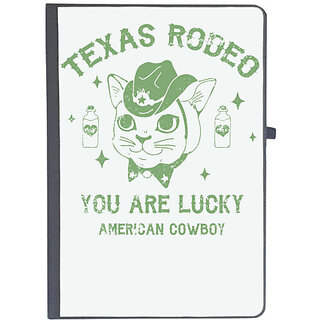                       UDNAG Ruled Notebook Diary 'American Cowboy | Texas Rodeo you are lucky American Cowboy', [A5 80Pages 80GSM]                                              