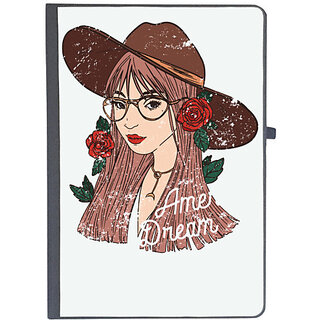                       UDNAG Ruled Notebook Diary 'Aamerican Dream | Girl and rose', [A5 80Pages 80GSM]                                              