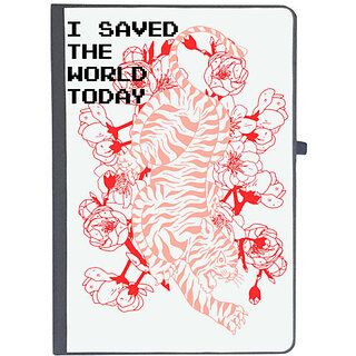                       UDNAG Ruled Notebook Diary 'I save the world today', [A5 80Pages 80GSM]                                              