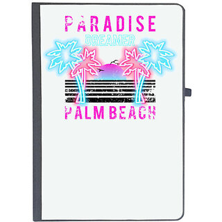                       UDNAG Ruled Notebook Diary 'Beach | paradise palm beach', [A5 80Pages 80GSM]                                              