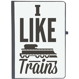                       UDNAG Ruled Notebook Diary 'I like trains', [A5 80Pages 80GSM]                                              