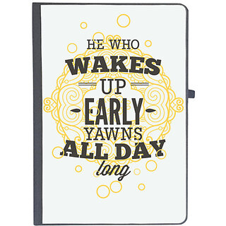                       UDNAG Ruled Notebook Diary 'Quote | He who wakes up early yawns all day long', [A5 80Pages 80GSM]                                              