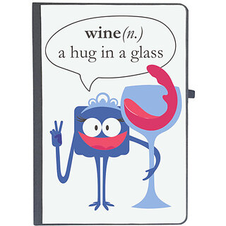                       UDNAG Ruled Notebook Diary 'Wine | Wine a huge in a glass', [A5 80Pages 80GSM]                                              