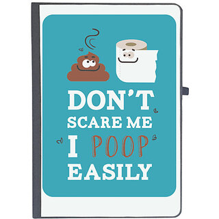 UDNAG Ruled Notebook Diary 'Don't Scare me I poop easily', [A5 80Pages 80GSM]