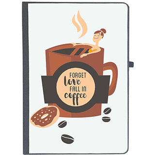                       UDNAG Ruled Notebook Diary 'Coffee and Love | Forget love fall in coffee', [A5 80Pages 80GSM]                                              
