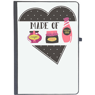                       UDNAG Ruled Notebook Diary 'Heart | Made of Sugar spice everything nice', [A5 80Pages 80GSM]                                              