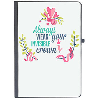                      UDNAG Ruled Notebook Diary 'Flower crown | Always wear your invisible crown', [A5 80Pages 80GSM]                                              